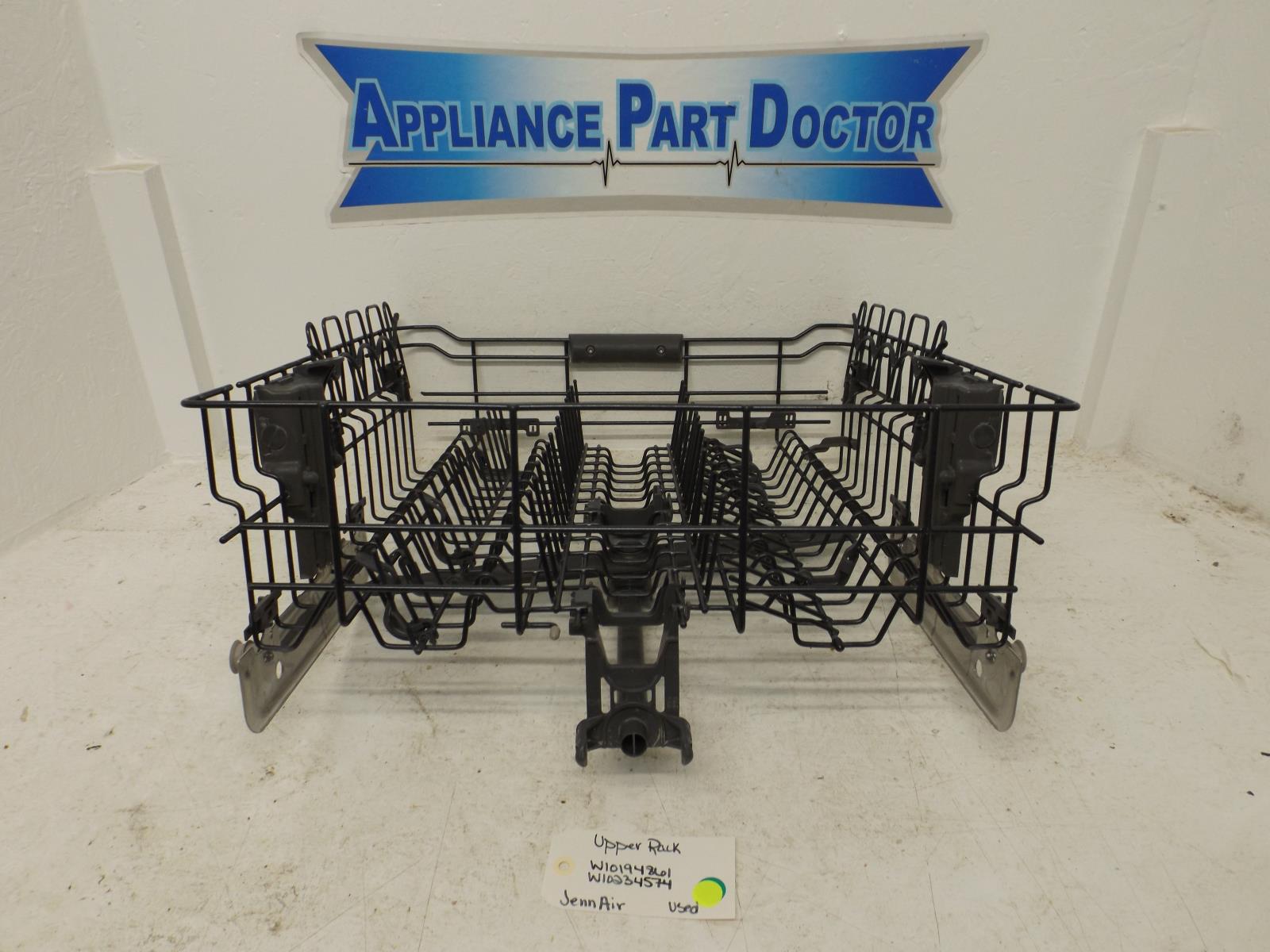 JennAir Dishwasher W10194861 W10234574 Upper Rack Used JennAir Dishwasher W10194861 W10234574 Upper Rack Used